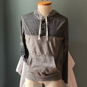 Men’s Two Tone Button-Up Hoodie